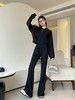 【YW】无忧购韩系慵懒百搭微喇显瘦半拉链休闲套装C3619(截单后7天发货) 商品缩略图5