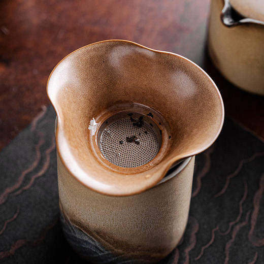 高档茶器茶叶陶瓷窑变功夫茶具配件家用茶漏苍山滤泡茶茶滤过滤网 商品图2