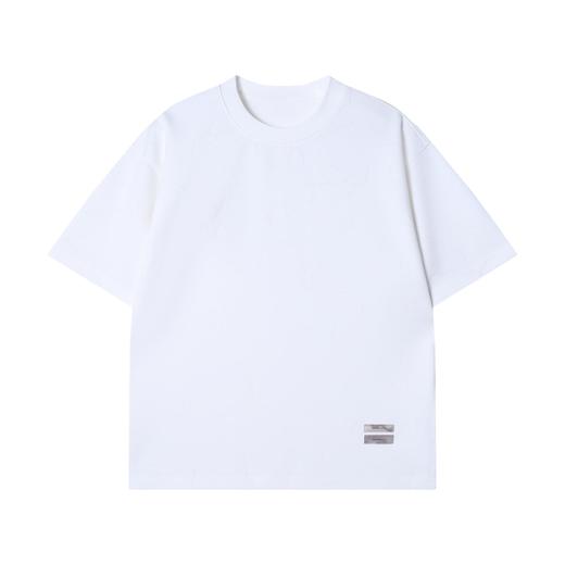 50696夏季新款高级感美式撞色裂纹圆领短袖T恤小众设计简约百搭上衣 商品图1