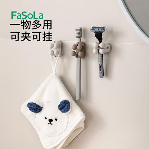 FaSoLa多用途免钉硅胶无痕挂钩多功能自粘钩墙壁厨房挂钩办公室通用挂钩 商品图7