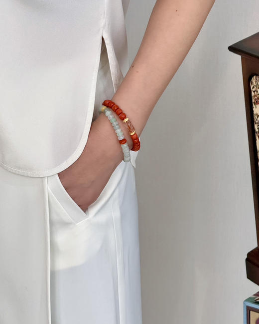 【中国红·静女】静女其姝 美人之贻 晶体干净 发晶成簇 能量强 商品图5