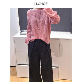 棉仓3571505002-IACHOE粉粉毛衣