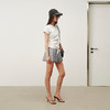 1.15上午10点8.8折！NUTH圆领褶皱不对称修身收腰短袖t恤女 白色/灰色 商品缩略图4