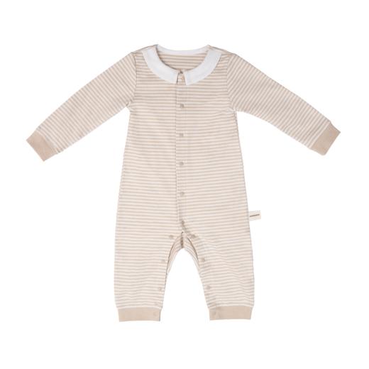 ANNIEWIN棉绿香格里【有机彩棉】翻领连体裤（73、80尺码可选） 商品图0