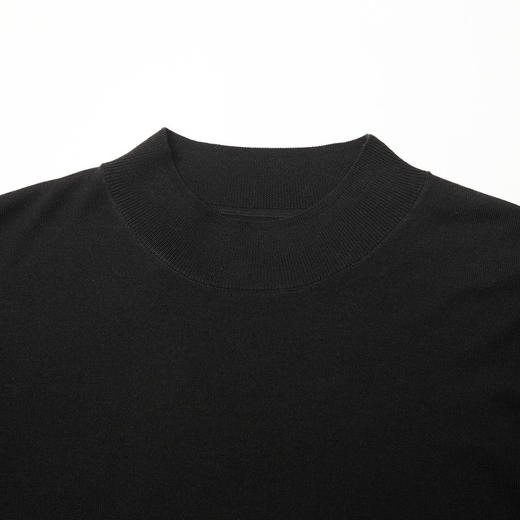 棉仓362801012-丝光羊毛半高领长袖T 商品图3