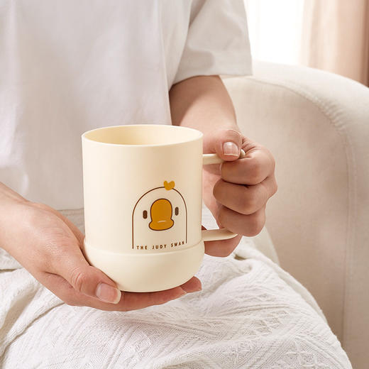 口杯杯情侣pp新款带刷牙柄杯子儿童水杯杯塑料圆形洗漱卡通漱口杯 商品图2
