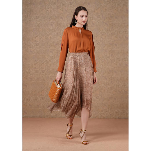 【两色可选】乔万尼衬衫新款女长袖洋气复古法式时髦衬衣ET3C636 商品图9