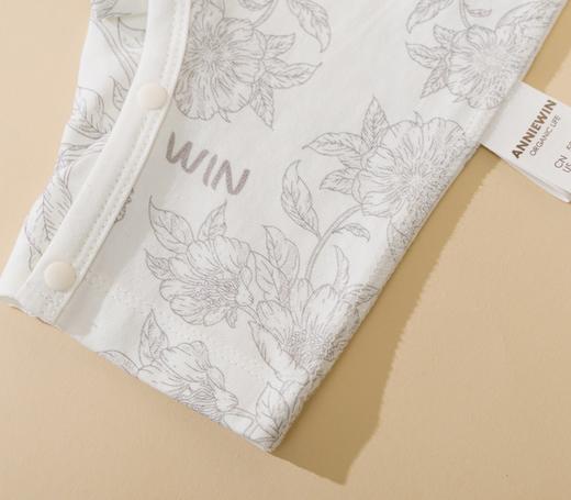 ANNIEWIN棉绿香格里【有机彩棉】繁花绑带连体衣（52、59尺码可选） 商品图3