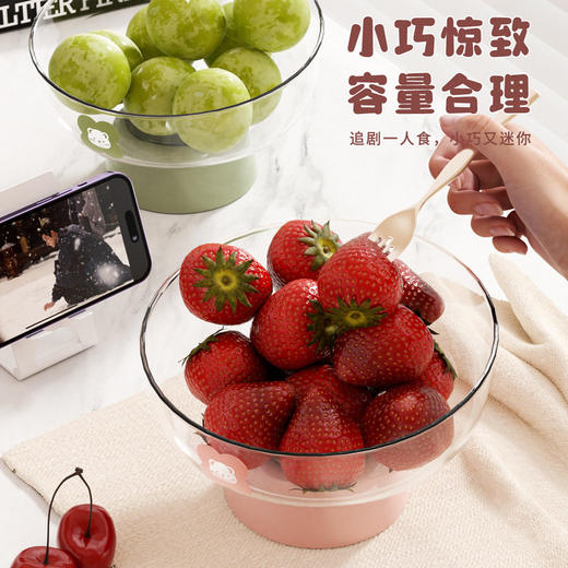 果盘糖果盘水果小mini高脚盘果盘沥水零食盘轻奢风客厅高颜值家用 商品图3