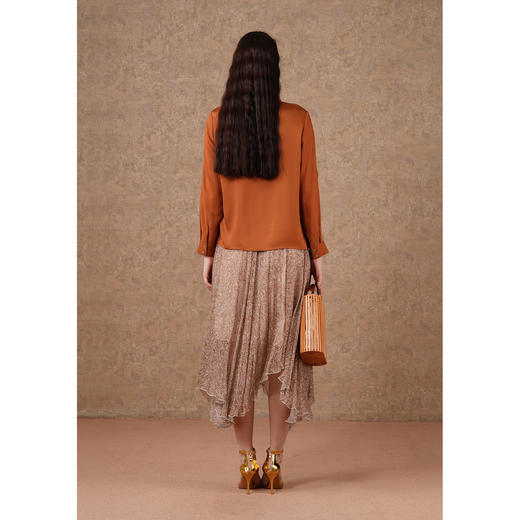 【两色可选】乔万尼衬衫新款女长袖洋气复古法式时髦衬衣ET3C636 商品图5