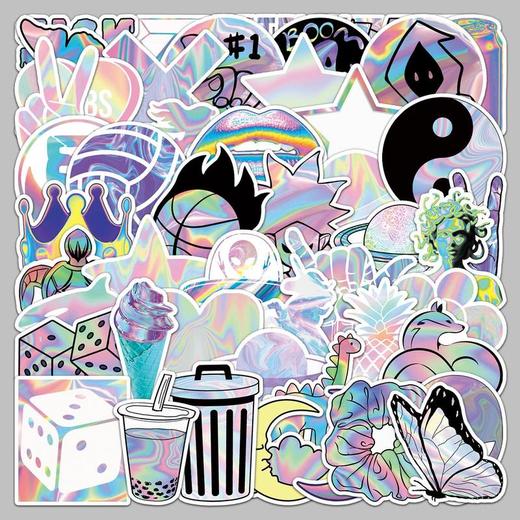 贴纸涂鸦贴纸滑板车张电脑潮流行李箱平板镭射装饰 50卡通创意 商品图1