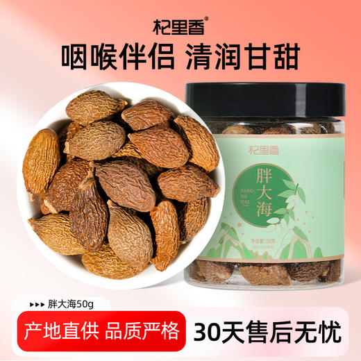 杞里香50g瓶装胖大海，草本清润、咽喉伴侣道地广东源头采收，当季新货，传统工艺，自然晾晒，反复耐泡，味甘清爽宜人，可搭配枸杞一起 商品图0