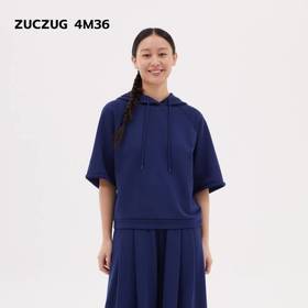 2楼素然基础毛圈布戴帽半袖卫衣吊牌价795