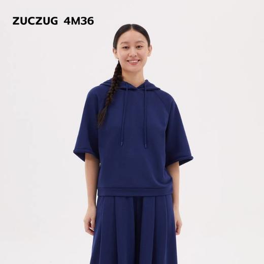 2楼素然基础毛圈布戴帽半袖卫衣吊牌价795 商品图0