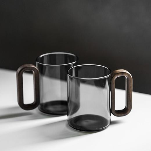 【加厚高硼硅玻璃】绿茶杯胡桃木把手带盖绿茶杯耐高温玻璃办公室三件杯。ry 商品图9