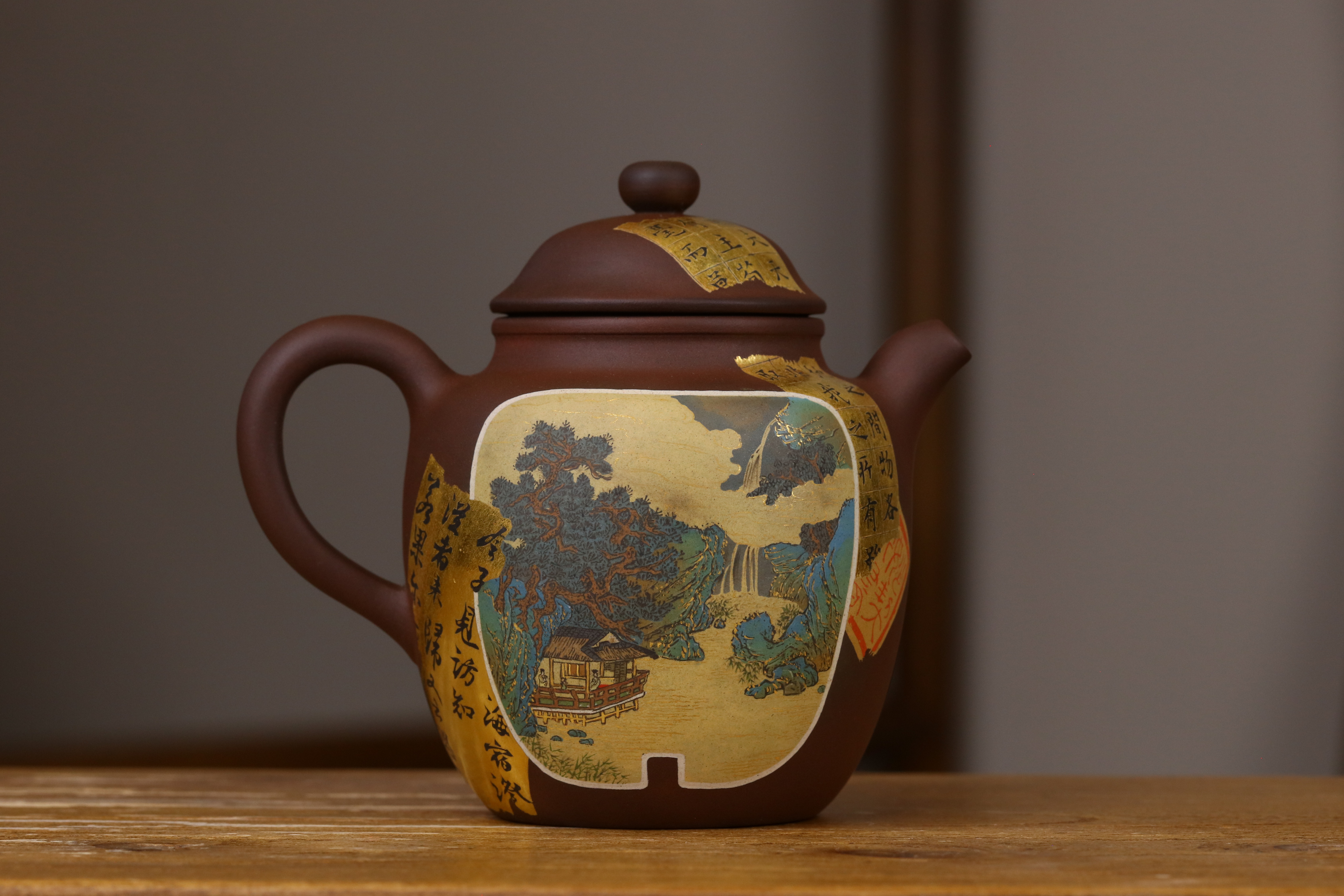 云南建水紫陶纯手工名家制作陈学壶