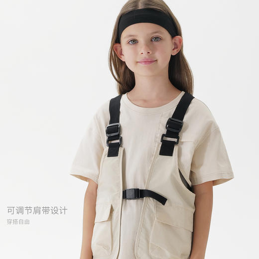 马克珍妮男童城市户外机能风工装马甲儿童上衣2024春装新款240252 商品图4