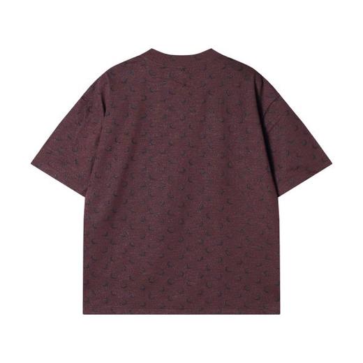 T2634夏季新款高级感美式细满天星月亮印花圆领短袖T恤潮流简约上衣 商品图5