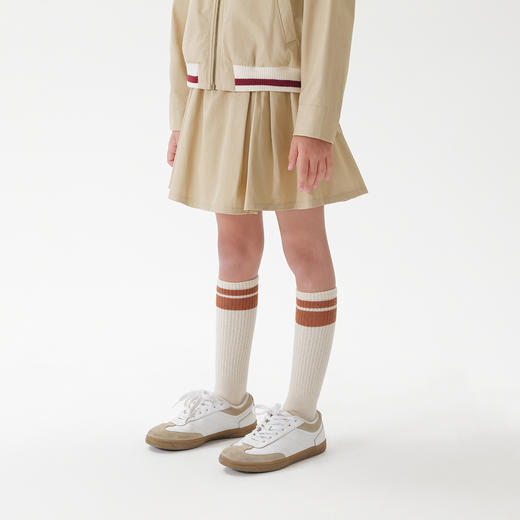 马克珍妮女童美式复古百褶短裙 儿童半身裙2025年春装新款250129 商品图1