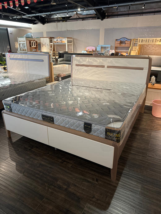 可可灰实木床/A500-L200 商品图1
