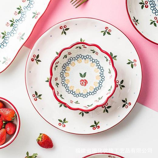 甜品网红碗碗可爱沙拉吃樱桃陶瓷碗早餐日式饭碗家用 小碗水果INS 商品图3