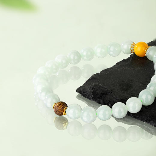 周六福S925银碧云天净翡翠手串 商品图4