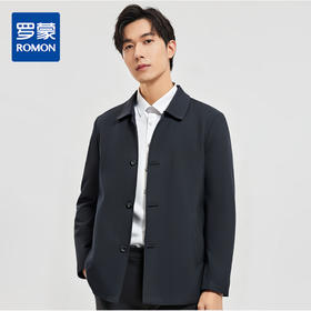 【经典中长款】罗蒙春秋装翻领老干部夹克外套男风衣男士外套夹克男