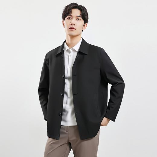 【经典中长款】罗蒙春秋装翻领老干部夹克外套男风衣男士外套夹克男 商品图3