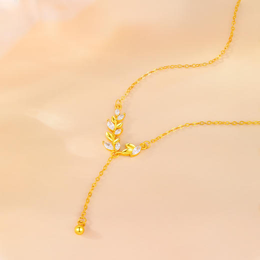 周六福S925银穗穗平安项链 商品图6