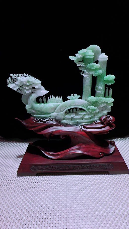 620884翡翠摆件【一路发财 一路相伴 鹿鸣蝉音】 商品图4