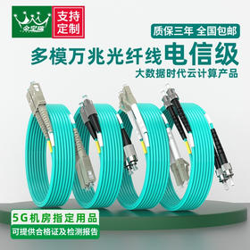 爆款★热销@万兆【OM3/OM4光纤跳线】电信级10G/25G/40G/100G LC-LC多模双芯光钎线3米5米10m20米两芯双工小方头机房局域网布线光缆网吧/电竞酒店防鼠万兆铠装光纤跳线