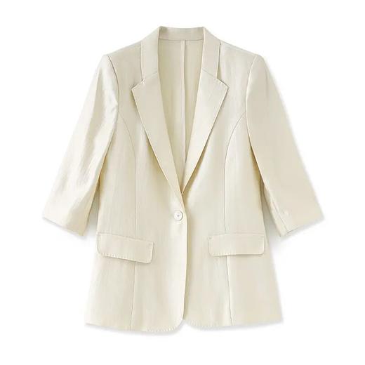 【高货wl】全新升级【铂金会员321/天猫429/差价108】(10631) 洛诗琳端庄大气醋酸外套女春款高级感通勤收腰西装上衣 商品图4