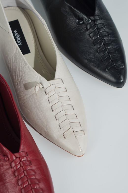 【云粉节】BF楼westory尖头编织平底单鞋两穿深口 商品图1