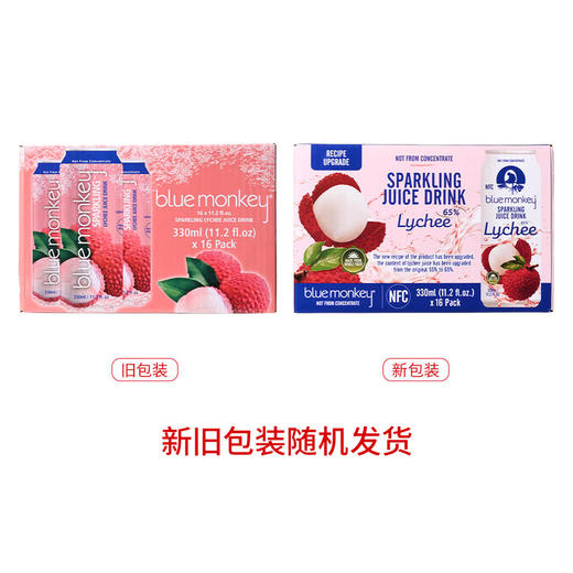 MM 山姆 Blue Monkey越南进口 荔枝果汁气泡饮料（碳酸饮料）330ml*16 商品图5