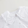 马克珍妮2024年秋装新款 女童娃娃领花边摆纯棉衬衫 241378 商品缩略图3