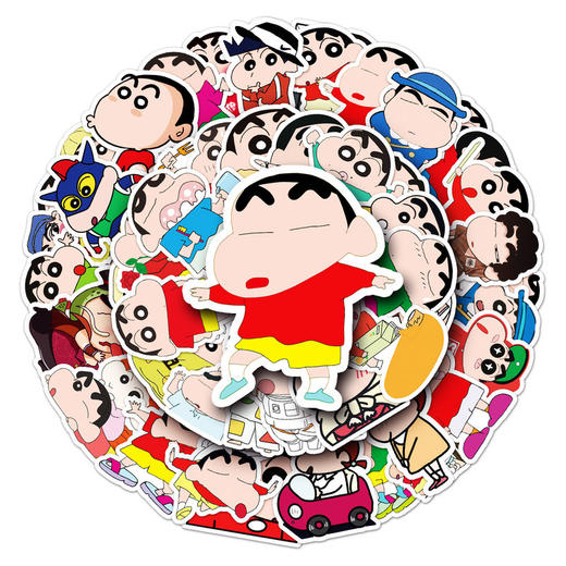 防水贴纸汽车摩托车卡通动漫重复51涂鸦不蜡笔小新行李箱装饰张 商品图4