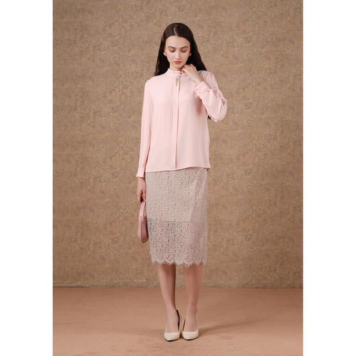 【两色可选】乔万尼衬衫新款女长袖洋气复古法式时髦衬衣ET3C636 商品图7