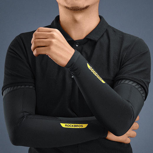 洛克兄弟（ROCKBROS） 冰丝袖套防晒男女士长款薄套袖护臂护肘护腕骑行袖套 商品图4