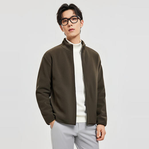 【双面摇粒绒】罗蒙经典立领摇粒绒夹克外套舒适百搭保暖夹克外套 商品图4