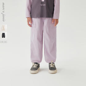 马克珍妮男女童户外透气匹马棉工装裤2025年春季新款250292