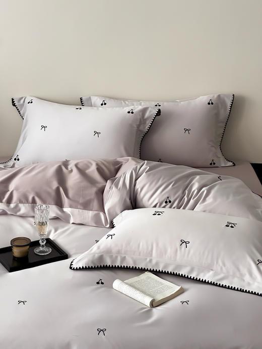 【高端全棉】2025新款100支澳棉四件套双股CR工艺  精致满绣+贝壳边 精致度满满 四季可用卧室床品 商品图4
