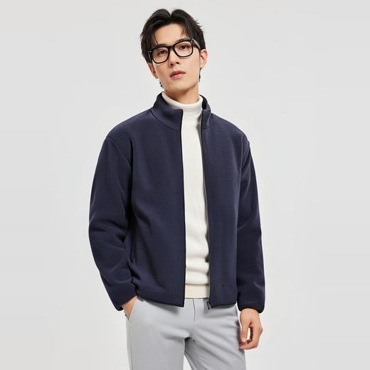 【双面摇粒绒】罗蒙经典立领摇粒绒夹克外套舒适百搭保暖夹克外套 商品图1