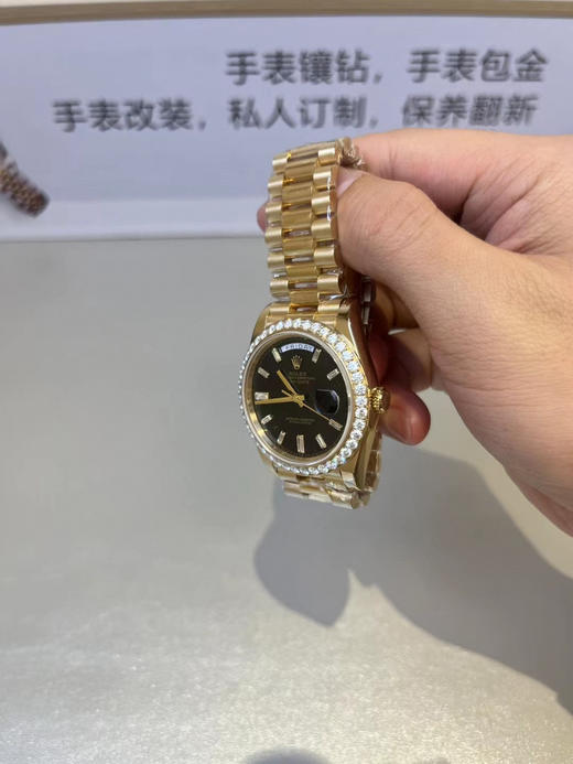 （黑冰糖圈口手工镶嵌钻石）NOOB Factory新力作V2升级版 劳力士Rolex星期日志型40mm 搭载原版3255自动机械机芯228239系列腕表，40毫米直径，研发耗时16个月！原版1比1开模 商品图11