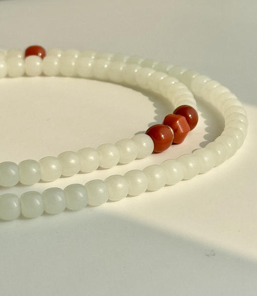 和田羊脂白玉108颗 6.9mm 商品图2