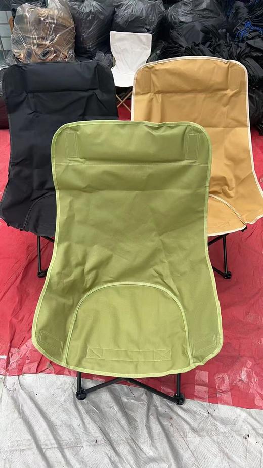 【加厚头枕！倚靠舒适】户外露营休闲折叠椅便携三层加棉加高野营沙滩美术椅钓鱼凳月亮椅。ry 商品图6