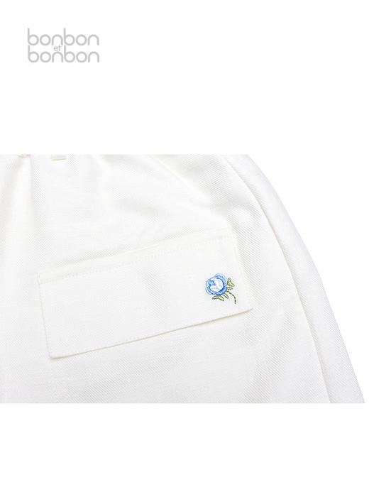 设计感绣花细节裙裤 商品图3