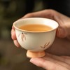 杯子主人陶瓷喝茶米兰花黄釉中式杯茶具杯高足杯品茗茶杯个人功夫 商品缩略图2