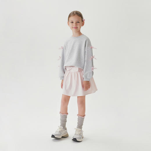 马克珍妮女童蝴蝶结圆领卫衣2025年春装新款250152 商品图1