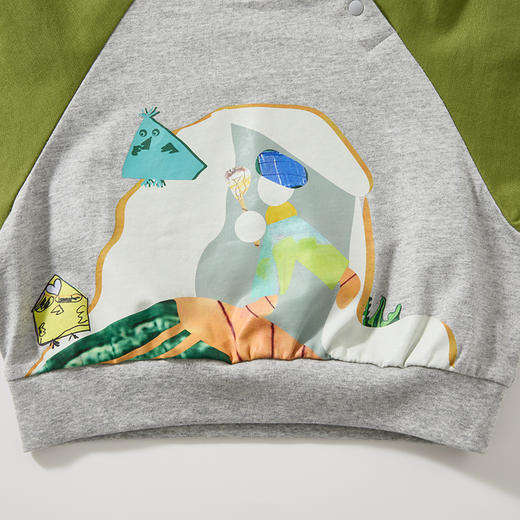 Cucutas男幼童长袖卫衣CY25SPW541橄榄绿/黑色（90#-130#） 商品图14