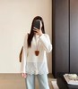 2025叠穿蕾丝花边网纱拼接白色打底t恤圆领正肩长袖内搭上衣女款！ 商品缩略图0